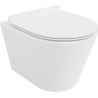 Mexen Rico rimless WC bowl with a soft-close slim seat, duroplast, glossy white - 30720100