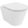 Mexen Rico Rimless WC Bowl with Soft-Close Slim Seat, Duroplast, White Gloss - 30720300