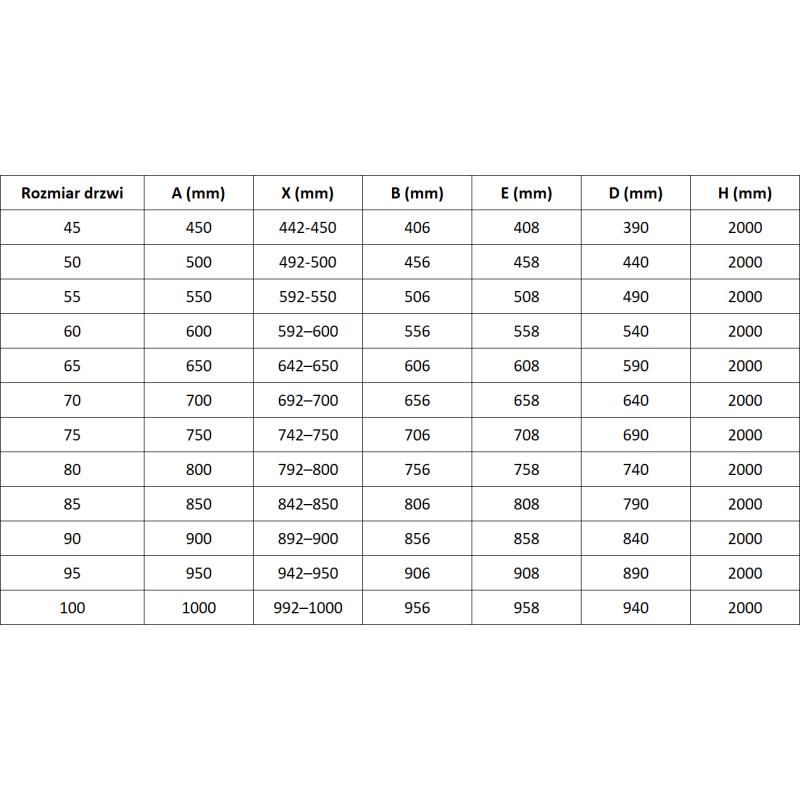 Mexen Lunar-B right hinged shower door 60 cm, transparent, white - 832-060-000-20-00-P