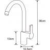 Mexen Ebro kitchen faucet, black - 671500-70