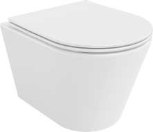 Mexen Rico Rimless toilet bowl with a slim soft close toilet seat, Thermosetting polymer, White - 30720400