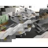 Mexen Mario 2-compartment granite sink 820 x 436 mm, Grey, siphon Gold - 6504822000-71-G