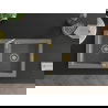 Mexen Mario 2-compartment granite sink 820 x 436 mm, Grey, siphon Gold - 6504822000-71-G