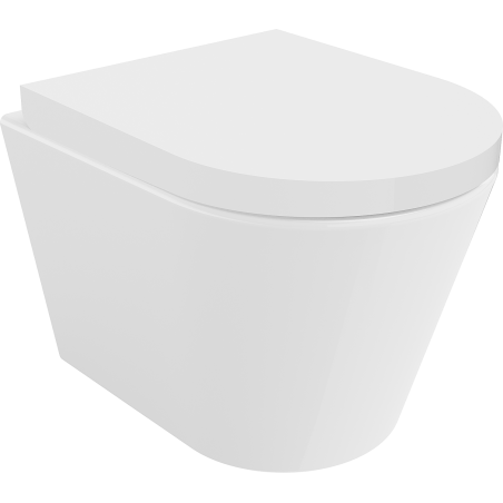 Mexen Rico Rimless toilet bowl with soft-close seat, hard, duroplast, white gloss - 30720200