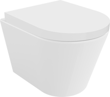 Mexen Rico Rimless toilet bowl with a hard soft close toilet seat, Thermosetting polymer, White - 30720200