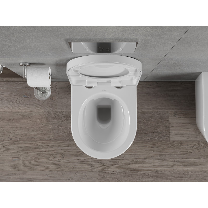 Mexen Rico Rimless toilet bowl with soft-close seat, hard, duroplast, white gloss - 30720200