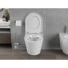 Mexen Rico Rimless toilet bowl with a hard soft close toilet seat, Thermosetting polymer, White - 30720200