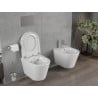 Mexen Rico Rimless toilet bowl with a hard soft close toilet seat, Thermosetting polymer, White - 30720200