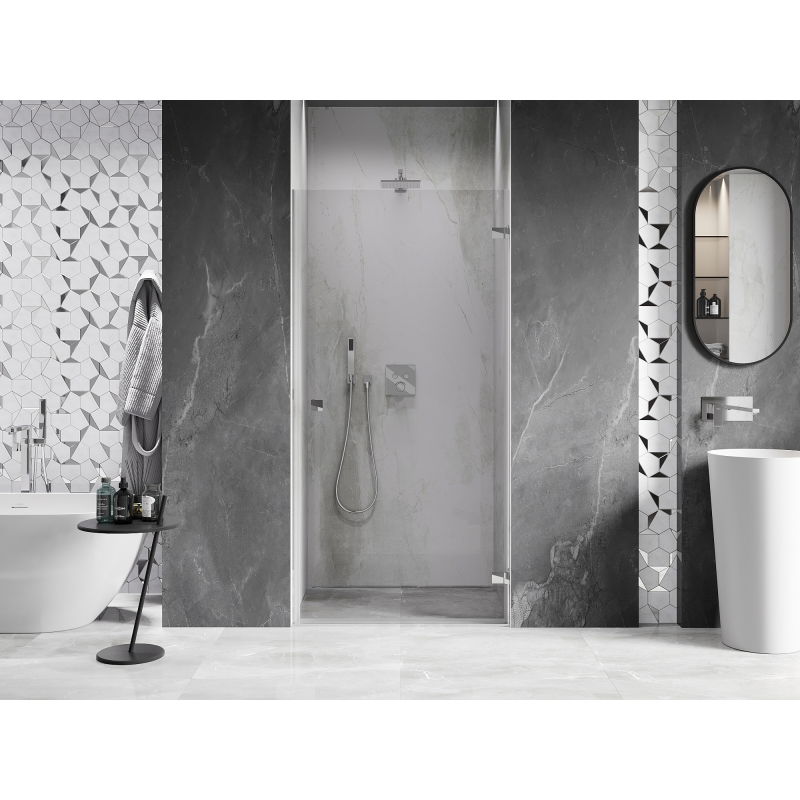 Mexen Lunar-B right-hinged shower door 55 cm, transparent, chrome - 832-055-000-01-00-P
