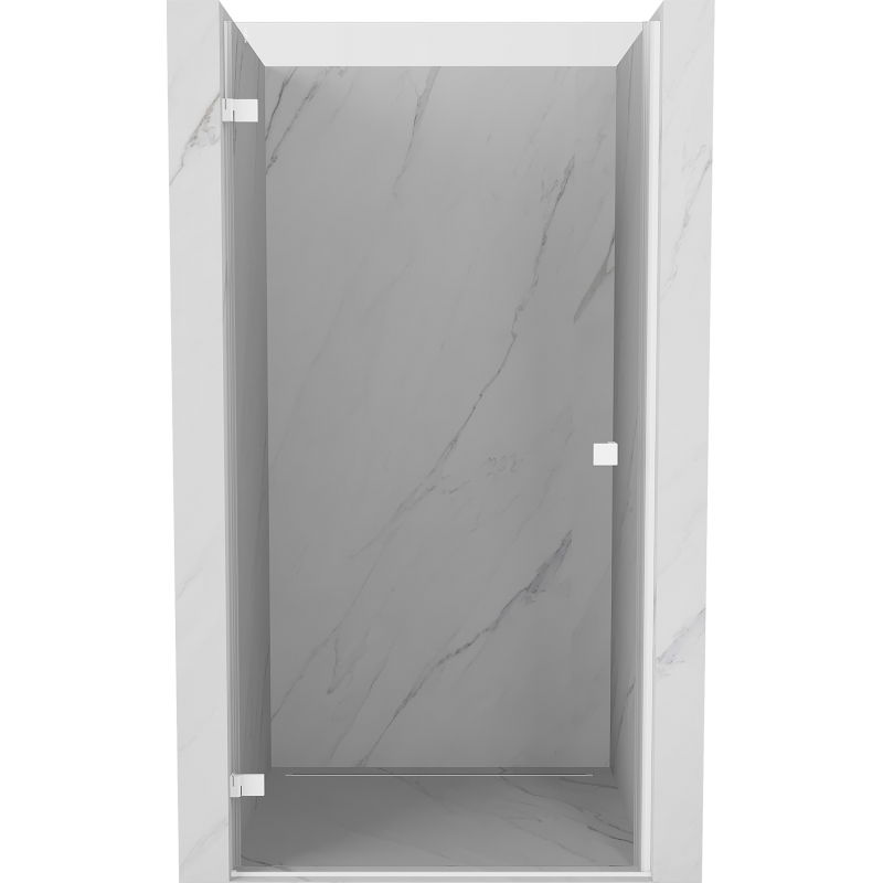 Mexen Lunar-B left-hinged shower door 45 cm, transparent, white - 832-045-000-20-00-L