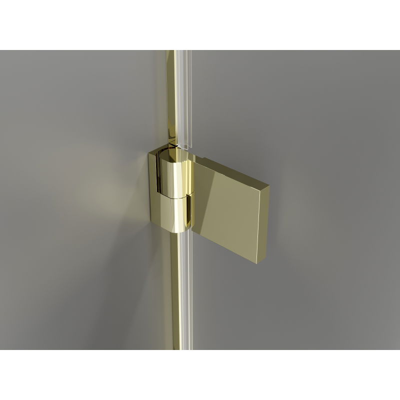 Mexen Lunar-B left-hinged shower door 55 cm, transparent, gold - 832-055-000-50-00-L