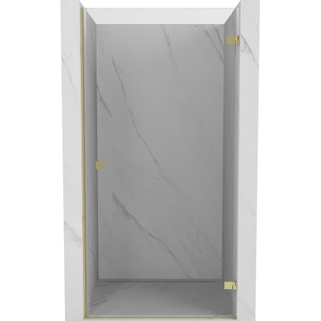 Mexen Lunar-B right hinged shower door 45 cm, transparent, gold - 832-045-000-50-00-P