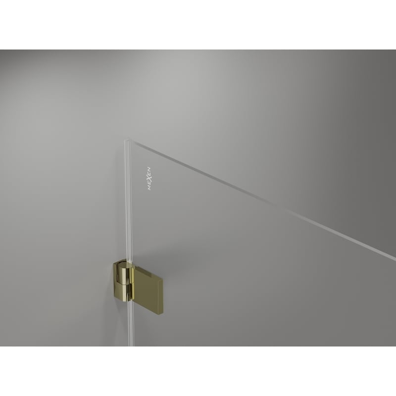 Mexen Lunar-B right-hinged shower door 50 cm, transparent, gold - 832-050-000-50-00-P