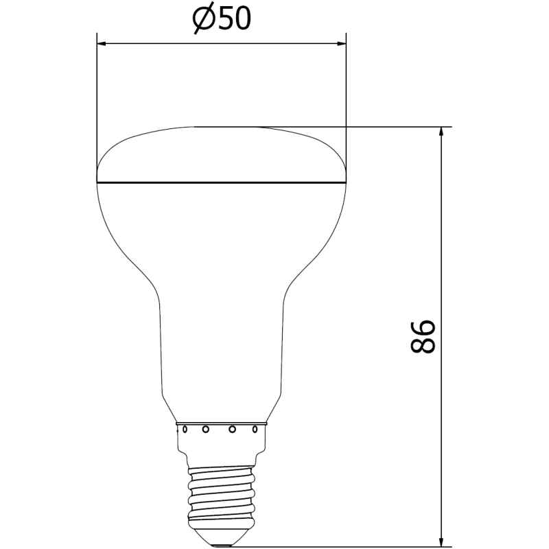 Mexen Nova LED Bulb E14, R50, 4.5W, Cool - 6500K, 470 lm - L103-E14-0565-01