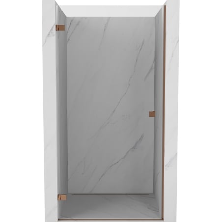 Mexen Lunar-B left-hand hinged shower door 55 cm, transparent, rose gold - 832-055-000-60-00-L