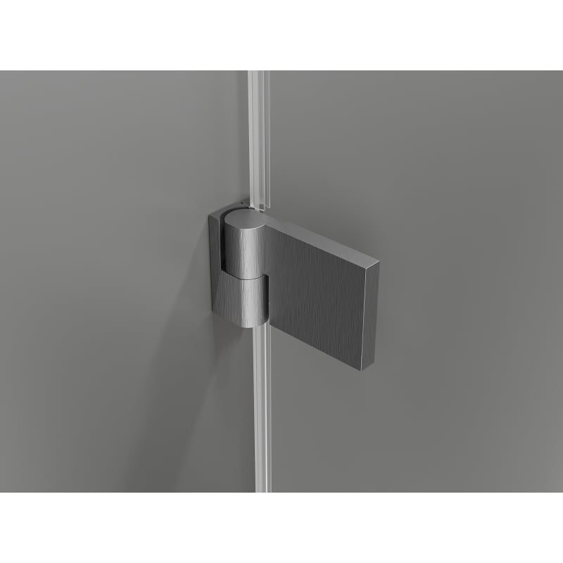Mexen Lunar-B left hinged shower door 45 cm, transparent, brushed gun gray - 832-045-000-66-00-L