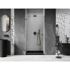 Mexen Lunar-B left hinged shower door 50 cm, transparent, brushed gun gray - 832-050-000-66-00-L