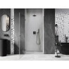 Mexen Lunar-B left hinged shower door 50 cm, transparent, brushed gun gray - 832-050-000-66-00-L