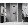 Mexen Lunar-B left hinged shower door 50 cm, transparent, brushed gun gray - 832-050-000-66-00-L