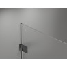 Mexen Lunar-B left hinged shower door 50 cm, transparent, brushed gun gray - 832-050-000-66-00-L
