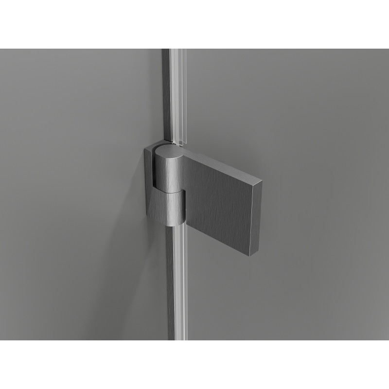 Mexen Lunar-B left hinged shower door 50 cm, transparent, brushed gun gray - 832-050-000-66-00-L