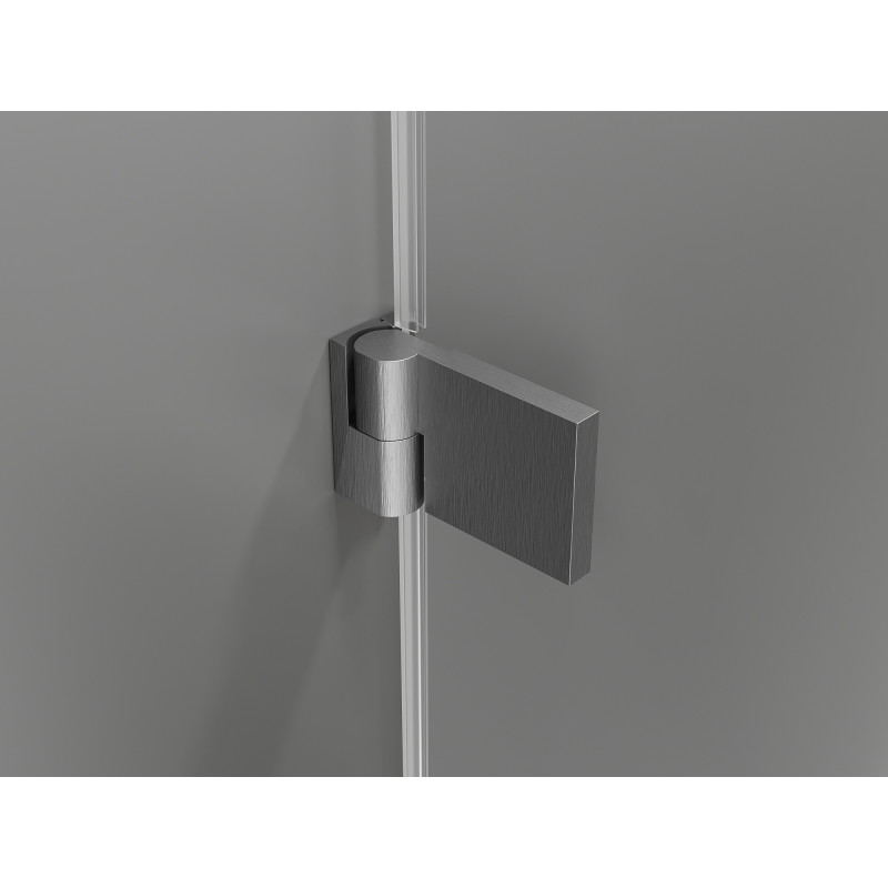 Mexen Lunar-B left hinged shower door 50 cm, transparent, brushed gun gray - 832-050-000-66-00-L