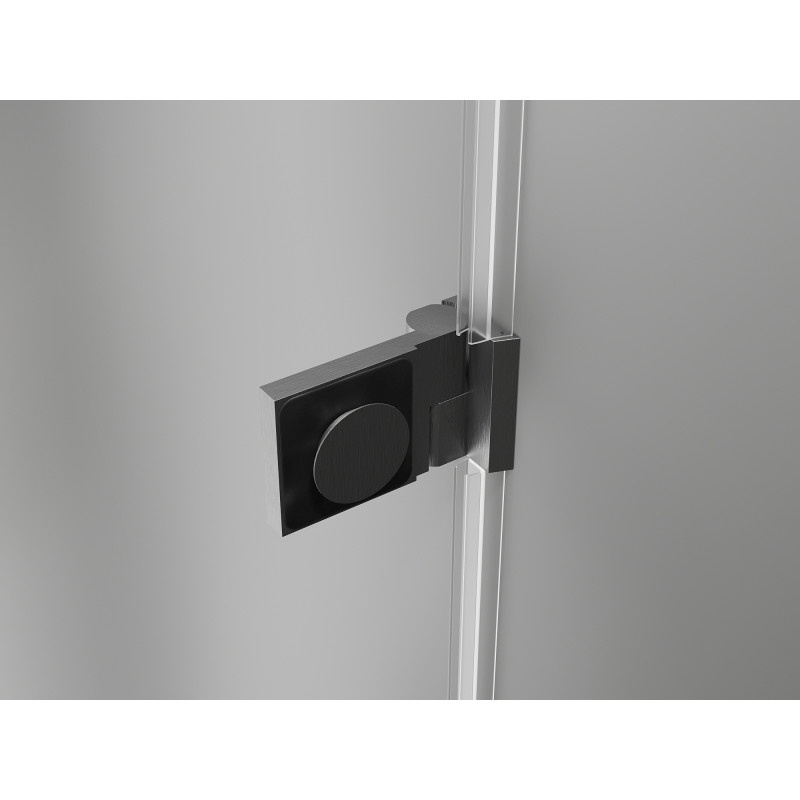 Mexen Lunar-B left hinged shower door 50 cm, transparent, brushed gun gray - 832-050-000-66-00-L