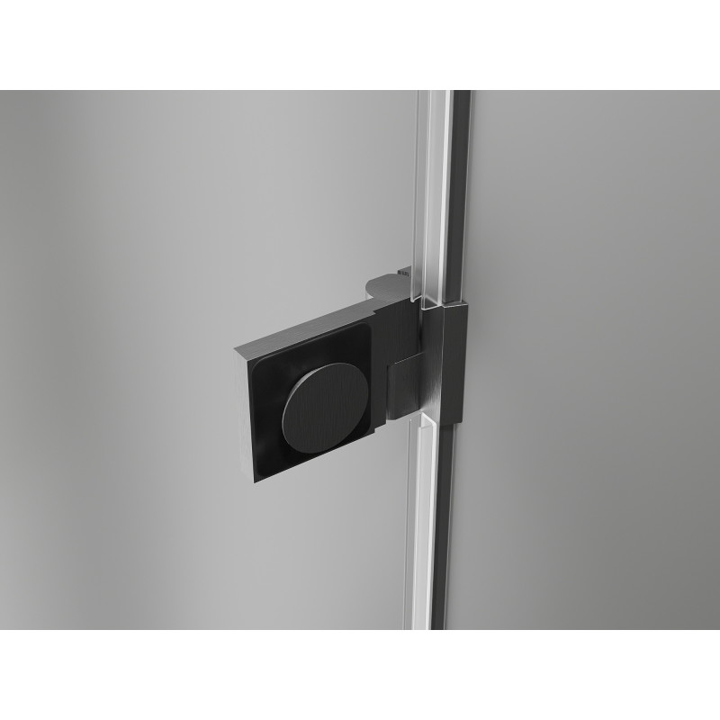 Mexen Lunar-B left hinged shower door 50 cm, transparent, brushed gun gray - 832-050-000-66-00-L