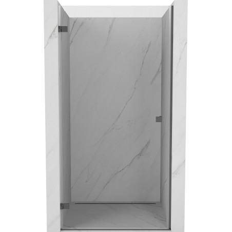 Mexen Lunar-B left hinged shower door 50 cm, transparent, brushed gun gray - 832-050-000-66-00-L