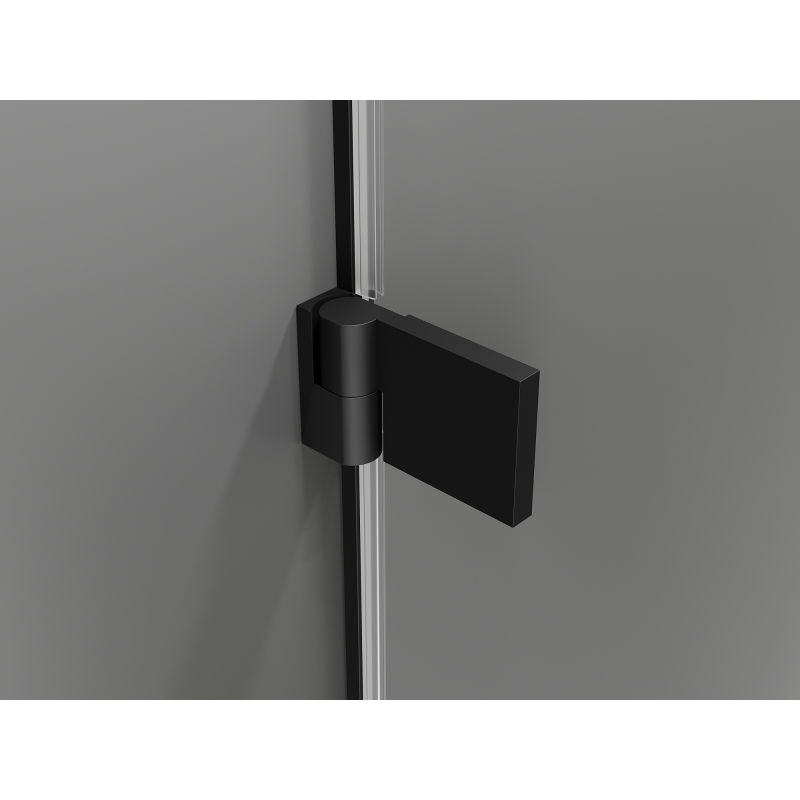 Mexen Lunar-B left hinged shower door 55 cm, transparent, black - 832-055-000-70-00-L