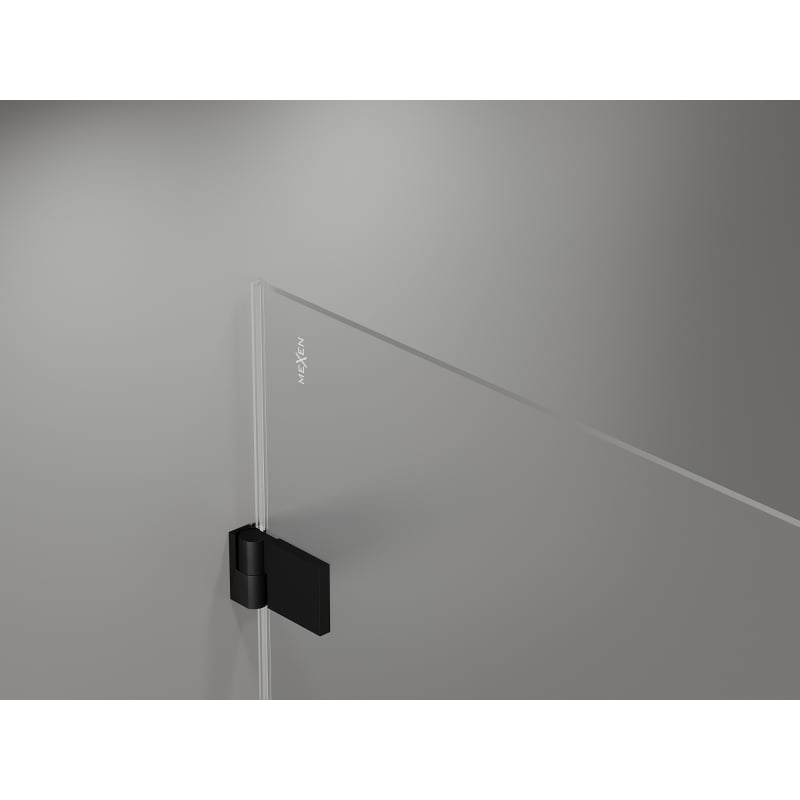Mexen Lunar-B right hinged shower door 45 cm, transparent, black - 832-045-000-70-00-P