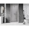 Mexen Lunar-B left hinged shower door 50 cm, transparent, brushed nickel - 832-050-000-97-00-L