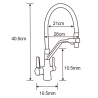 Mexen Duo kitchen tap, black - 671701-70
