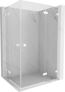 Mexen Lunar L Duo shower cabin, right hinged 85 x 80 cm, transparent, white - 834L-085P-080L-20-00
