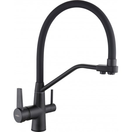 Mexen Duo kitchen tap, black - 671701-70