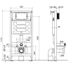Mexen flush-mount Felix Slim toilet frame and bowl set Rico and soft close toilet seat set, White matt - 61030724001