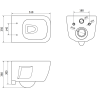 Mexen flush-mount Felix Slim toilet frame and bowl set Margo, White - 6103342XX00
