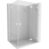 Mexen Lunar L Duo Shower Enclosure Hinged Right 115 x 80 cm, Transparent, White - 834L-115P-080L-20-00