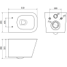 Mexen flush-mount Felix Slim toilet frame and bowl set Teo, White - 6103385XX00