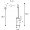 Mexen Inu kitchen faucet, inox - 672200-99