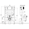 Mexen flush-mount Felix XS-F toilet frame and bowl set Rico and soft close toilet seat set, White matt - 68030724001