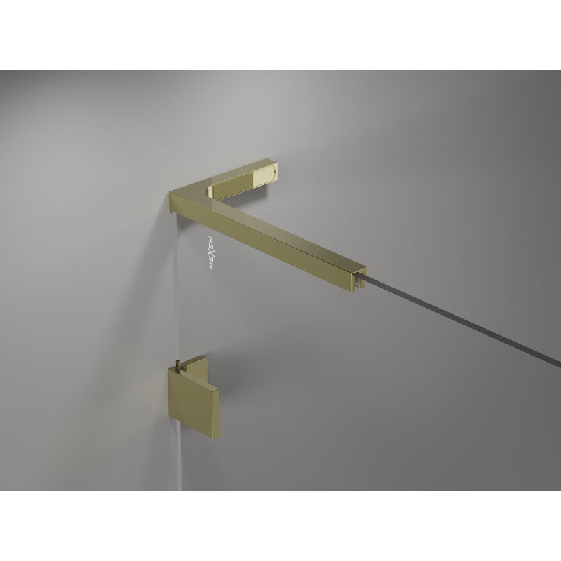 Mexen Lunar L Duo right hinged shower cabin 105 x 75 cm, transparent, gold - 834L-105P-075L-50-00