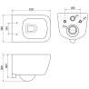 Mexen flush-mount Felix XS-F toilet frame and bowl set Stella, White - 6803368XX00