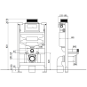 Mexen flush-mount Felix XS-U toilet frame and bowl set Rico and soft close toilet seat set, White matt - 68530724001