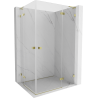 Mexen Lunar L Duo Right-Swing Shower Enclosure 120 x 115 cm, Transparent, Gold - 834L-120P-115L-50-00
