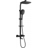 Mexen CQ22 bath and shower set with a rainmaker and thermostatic mixer tap, Black - 779102295-70