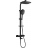 Mexen CQ22 bathtub-shower set with rain shower and thermostat mixer, black - 779102295-70