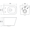 Mexen flush-mount Felix XS-U toilet frame and bowl set Teo, Black matt - 6853385XX85