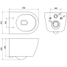 Mexen flush-mount Felix XS-U toilet frame and bowl set Carmen, White - 6853388XX00