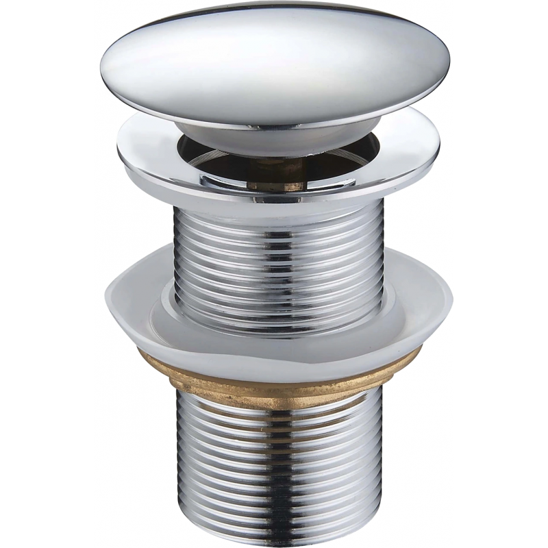 Mexen small round click-clack plug, Chrome - 79910-00